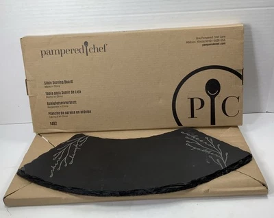 NEW IN BOX Pampered Chef Black Slate Serving Board #1482  - Image 1 of 4