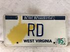 1995 West Virginia Vanity License Plate “RD”