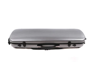 4/4 Full Size Violin Case Carbon Fiber Violin Box Music Bag Silver Oblong Light - Picture 1 of 8