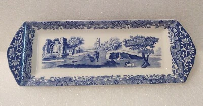 Vtg. Spode Blue Italian Small Serving Pen Tray Porcelain 9 Inch Blue White - Image 1 of 4