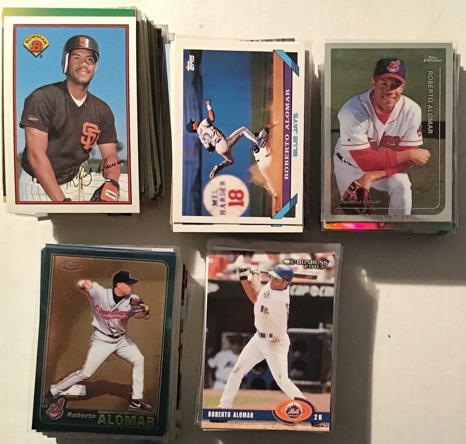 ROBERTO ALOMAR Choose One Card 1989-2005 Hall of Fame HOF Blue Jays Indians +  - Image 1 of 1
