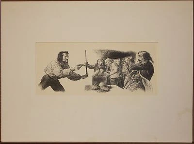 Listado Sp. Dibujo a tinta del artista estadounidense Federico Castellon 'Robinson Crusoe' Foto 1 de 4