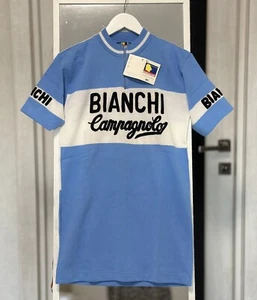 NEW Vintage 70s BIANCHI Campagnolo Very Rare Men’s Cycling Jersey Size 4 - Picture 1 of 16