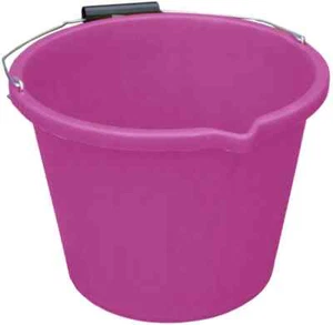 3 Gallonen Schwerlast Rosa Bauarbeiter Eimer Tierfutter Wanne/Eimer - Bild 1 von 1