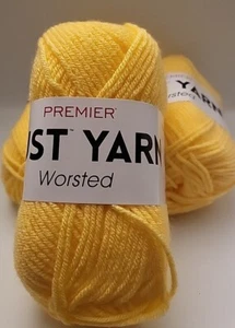 3 SKEINS/BALLS OF PREMIER JUST YARN - DAFFODIL  - Picture 1 of 4