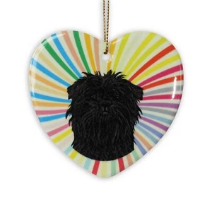 Affenpinscher Heart Ornament - Ceramic - Picture 1 of 1