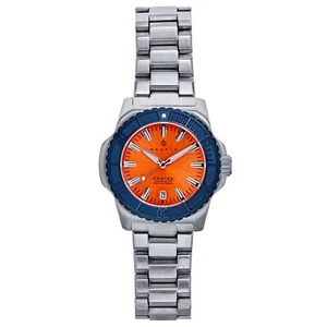 Orologio da polso automatico Nautis Cortez con data - arancione/navy - Foto 1 di 3