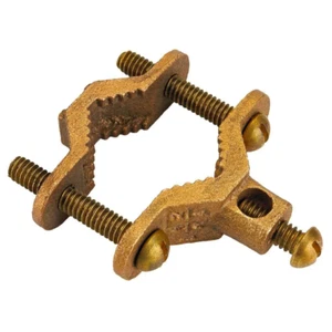 Morsetto di incollaggio in ottone da 1/2" a 3/4" connettore di messa a terra per tubo gas rigido CSST - Foto 1 di 12