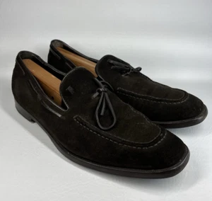 Tods Penny Loafer elegante Schuhe Herren 9,5 US 8,5 UK dunkelbraun Wildleder Italien - Bild 1 von 11