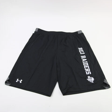Texas Tech Red Raiders Under Armour HeatGear Athletic Shorts Men's Black New Cover