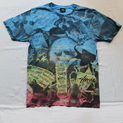 Футболка с принтом Stussy Increase the Peace GooseBumps Primary Dye AOP XL - Изображение 1 из 4