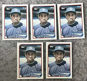Topps Traded Deion Sanders 1989 radiocontrol retirado del conjunto casi nuevo-nuevo/como nuevo lote de 5 unidades - Imagen 1 de 1