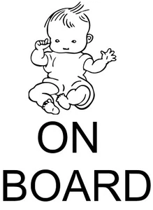BABY ON BOARD DECAL FOR VEHICLES - Bild 1 von 1