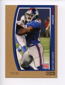 2009 TOPPS UNIQUE HAKEEM NICKS #160 GOLD 22/25 RC - Picture 1 of 1