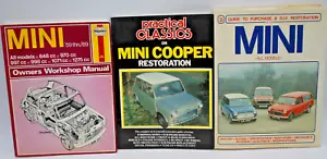 3pc Vtg 1960s MINI COOPER OWNERS WORKSHOP MANUAL Restoration Guide History - Bild 1 von 8
