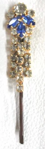 Große ausgefallene blaue Strass Haarspange Haarspange Haarspange - Bild 1 von 6