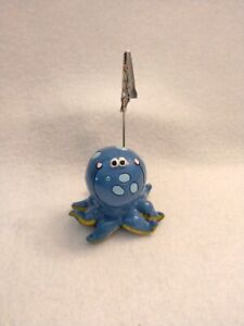 Blue Octopus Card Picture Memo Photo Clip Holder roach clip