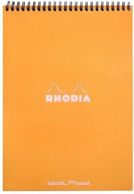 CLAIREFONTAINE Rhodia 18503C Note Pad mit Doppelspirale, DIN A4, Dot Grid, 80 g, 21 x 29.7 cm,