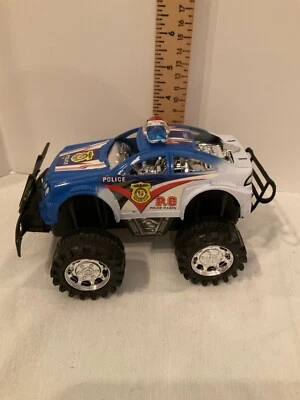 "Juguete de plástico ligero rueda grande vehículo de policía 4""" Foto 1 de 4