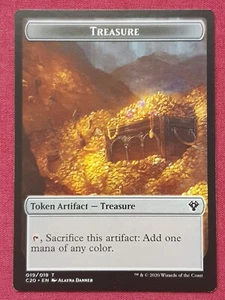Magic The Gathering COMMANDER 2020 C20 TREASURE SAPROLING token card MTG - Picture 1 of 2