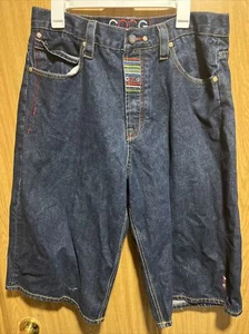 COOGI Men's Size 34x 17 Blue Dark Wash Straight Leg Multicolor Pockets Jeans - Picture 1 of 7