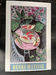 Henri MATISSE 1987 raro poster litografia incorniciato "GOLDFISH" 1911 USATO IN OTTIME CONDIZIONI - Foto 1 di 9