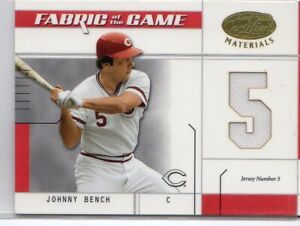 2003 Certified Materials Fabric of the Game Card #23JN Johnny Bench JN/5 Jsy 