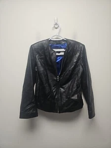 Stone Mountain leather jacket Women's size S Black Zip up - Picture 1 of 9