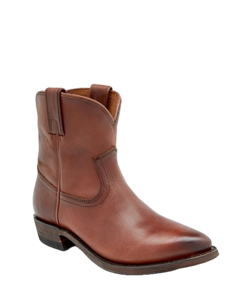 Frye Billy Short Western BOOTS 962 Cognac Leather 8.5 US