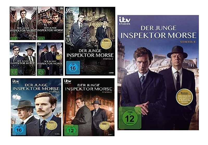 18 DVDs * DER JUNGE INSPEKTOR MORSE -STAFFEL/SEASON 1+2+3+4+5+6+7+8 IM SET #NEU&