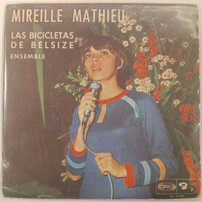 MIREILLE MATHIEU -LAS BICICLETAS DE BELSIZE- 1968 SPANISH 7" SINGLE PS, CHANSON - Image 1 of 4