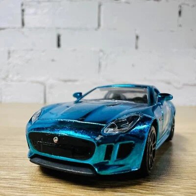 Jaguar F-Type Chrome Metallic Blue 1:59 REF 293B Diecast Car - Image 1 of 4