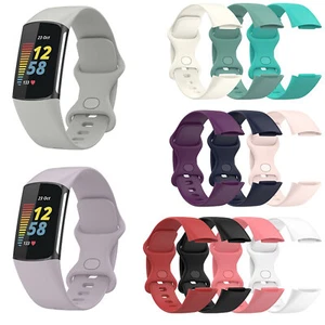 Bracciale Cinturino Gomma Cinghia Silicone Nuovo Stile Bracciale per Fitbit Carica 5/6 - Foto 1 di 24