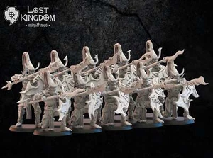 Nightfall Knights on Foot: Lost Kingdom Miniatures Night Elves Resin 3D Print - Picture 1 of 3