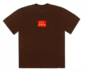 Nueva Camiseta Para Hombre Travis Scott Cactus Jack McDonalds Sésamo Marrón Talla Grande - Imagen 1 de 2