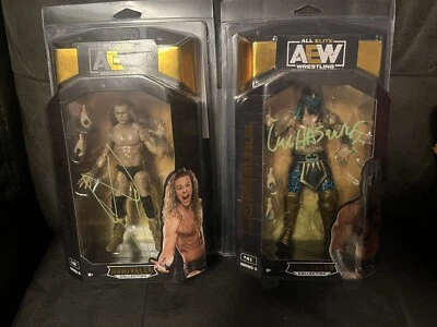 Figuras AEW Inigualables Jungle Boy y Luchasaurus AUTOGRAFIADAS FIRMADAS CERTIFICADO DE AUTENTICIDAD JSA y HS Foto 1 de 4