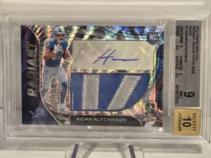 2022 Spectra Aidan Hutchinson Radiant Rookie RPA /25 Lions RC BGS 9 Beckett - Picture 1 of 5