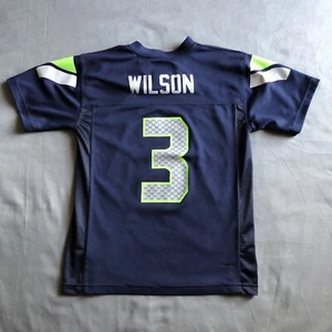 Russell Wilson Seattle Seahawks Jersey #3 Youth Medium Blue NFL Team Apparel - Picture 1 of 9