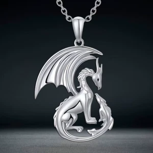 Exquisito Collar Colgante Madre e Hijo Dragón Volador Moda con Caja de Regalo - Imagen 1 de 5