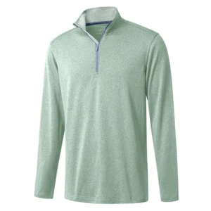 Mens Pullover Quarter Zip Golf Sport Casual Long Sleeve Mens Golf Half Zip Pu... - Picture 1 of 6