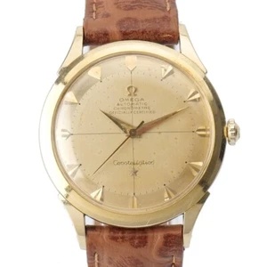 Omega Constellation Pie Pan Bumper Automatic Men's Gold Capped Wristwatch 35mm - Picture 1 of 11