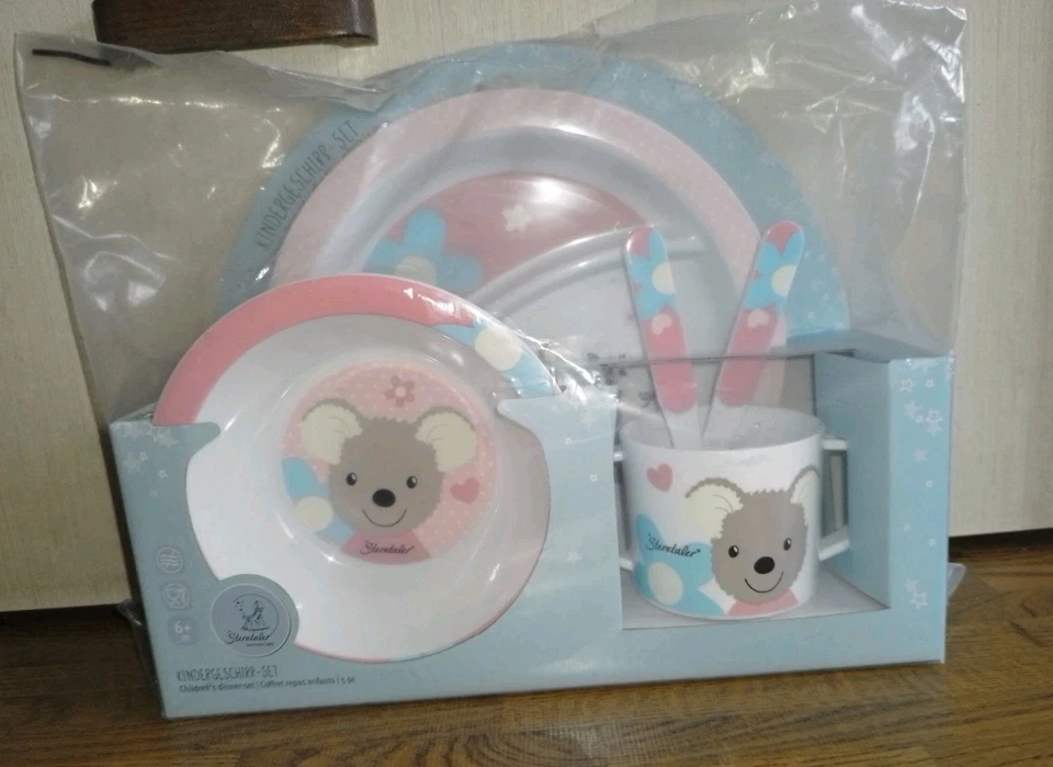 Neu u. OVP: STERNTALER Kindergeschirr-Set MAUS MABEL, 5 teilig, rosa - Bild 1 von 1