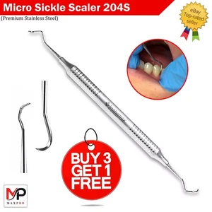 Escalador de hoz 204S Instrumentos dentales de mano herramienta de higiene profesional selección periodontal - Imagen 1 de 5