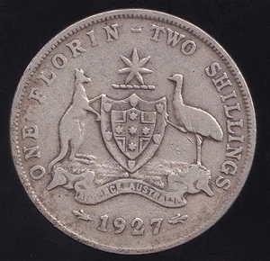 Australia 1927 Un Florín 2/- Jorge V - En muy buen estado - Imagen 1 de 3