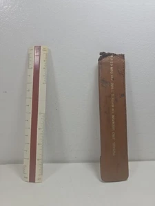 6" Pocket Drafting Scale Lineal mit Lederetui ~ BRUNING 2090P ~ Vintage - Bild 1 von 13