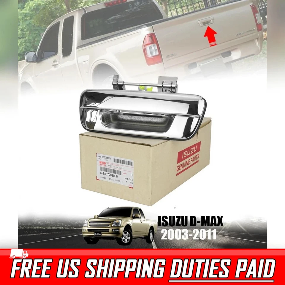 Rear Tailgate Handle Chrome For Isuzu D-max Holden Rodeo 2003-2011 - Изображение 1 из 4