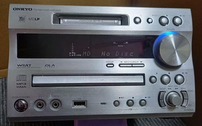 ONKYO FR-N9NX CD MD Recorder Amplifier Deck CD CD-R/RW MD MDLP 52 W silver - Image 1 of 4