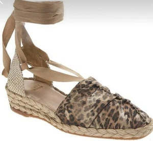 Stuart Weitzman Denia Canvas Leopard Espadrilles Größe 8,5 - Bild 1 von 12