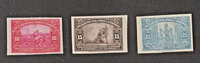 Yugoslavia 1921 ERROR Sc B1-B3 a, Mi. 159-162 U IMPERFORATED Wounded Soldier MH - Image 1 of 2