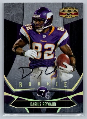Darius Reynaud 2008 Donruss Gridiron Gear Rookie Auto Gold Holofoil /250 #123 - Image 1 of 2